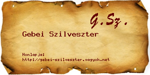Gebei Szilveszter névjegykártya
