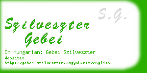 szilveszter gebei business card